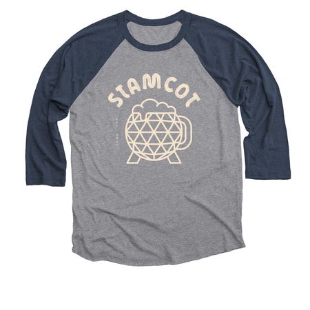 Stamcot&nbsp;Logo&nbsp;Shirts & Sweatshirts, a Vintage Navy and Premium Heather 3/4 Sleeve Baseball Tee