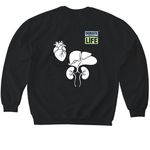 Donate Life NYS- Sara's Running a Marathon, a Black Softstyle Crewneck Sweatshirt (back-view)