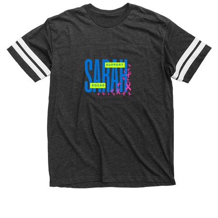 Sarah Support Squad woman cut, a Vintage Smoke / White Football Jersey Tee