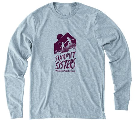 Summit Sisters Long Sleeve - Purple Logo, a I Like You Blue Allmade Eco Triblend Long Sleeve Tee