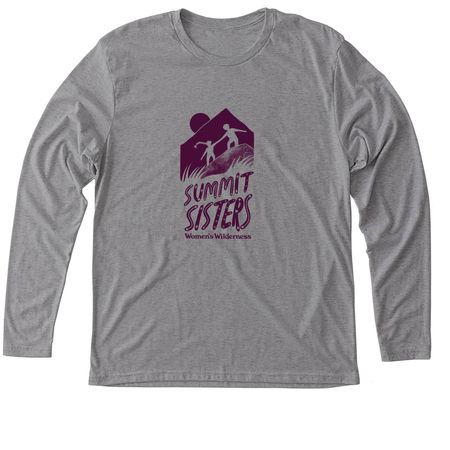 Summit Sisters Long Sleeve - Purple Logo, a Premium Heather Triblend Long Sleeve Tee