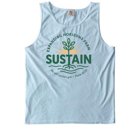 Sustain - 2026, a Chambray Comfort Colors Tank Top