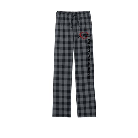 GreyHeart SWAG&nbsp;, a Grey/ Black Buffalo Check Flannel Pajama Pant