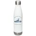 BT's ALS Crew Water Bottle, a White Stainless Steel Water Bottle (back-view)