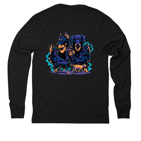 Working Beauceron, a Space Black Allmade Eco Triblend Long Sleeve Tee