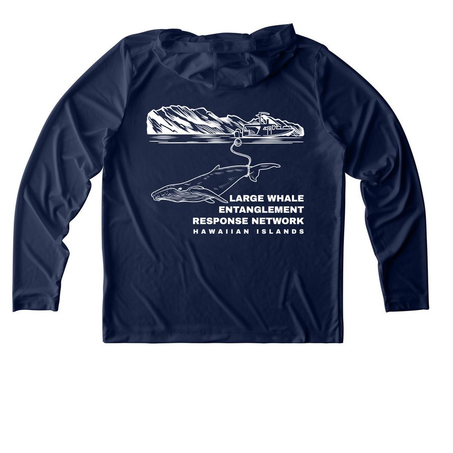2026 Entanglement Responder Active Wear - 2, a True Navy UV Performance Long Sleeve Hoodie