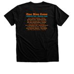 One Man Gone California Tour 2026, a Black Heather Premium Unisex Tee (back-view)