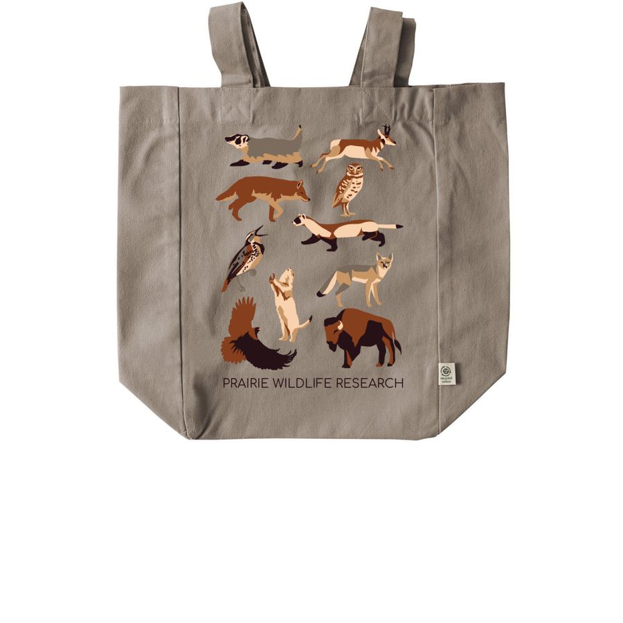 Prairie Wildlife Tote Bag, a Pumice Recycled Cotton Tote Bag