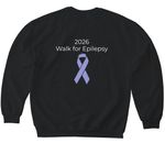 Team Addy&nbsp;, a Black Softstyle Crewneck Sweatshirt (back-view)