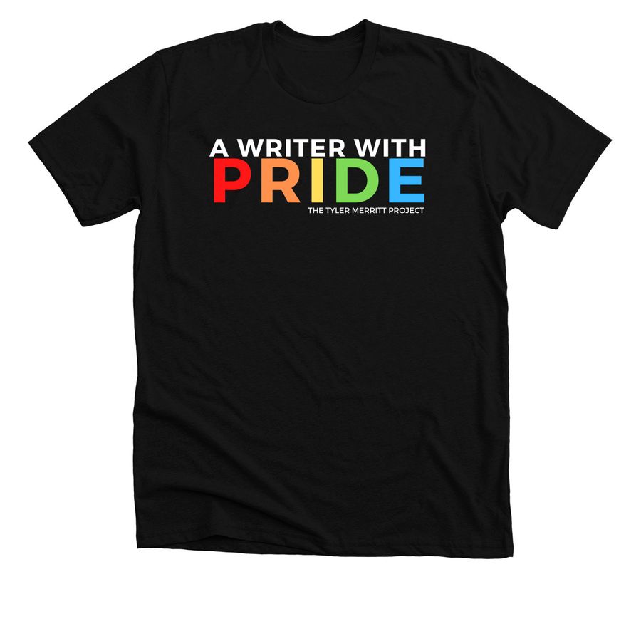 A Writer with PRIDE, a Solid Black Blend Premium Unisex Tee