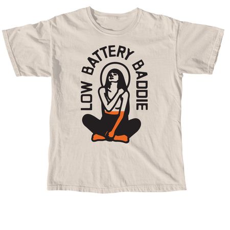 Low Battery Baddie, a Ivory Comfort Colors Unisex Tee