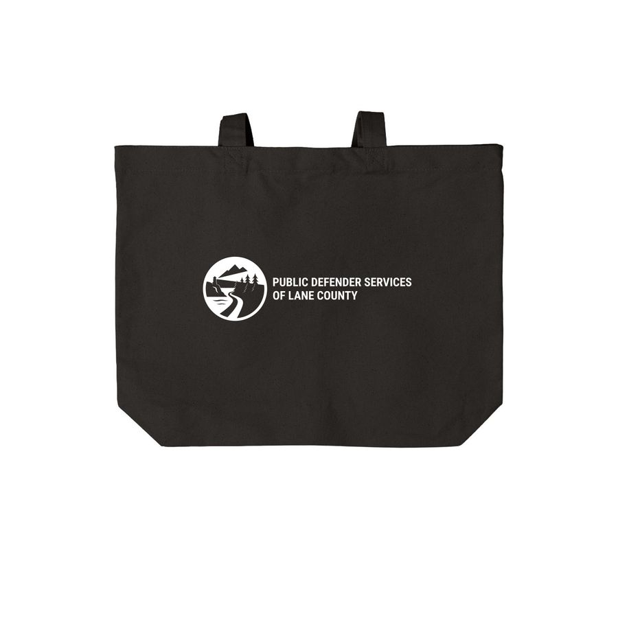 PDSLC Tote Bag, a Deep Black Cotton Canvas Tote Bag