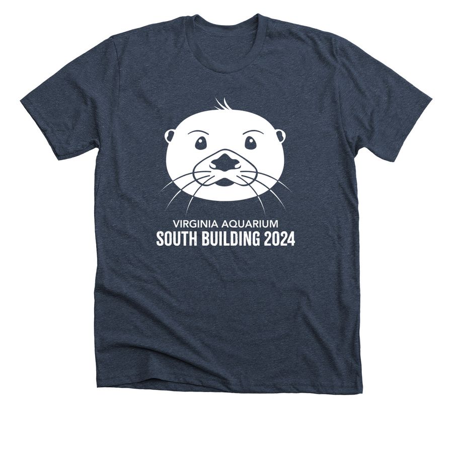 Virginia Aquarium- South Building 2024, a Heather Midnight Navy Premium Unisex Tee