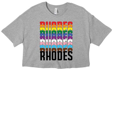 Rhodes Rhodes Rhodes, a Athletic Heather Women?s Cropped Cotton Tee
