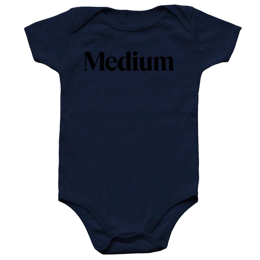 Medium Baby Onesie, a Navy Infant Onesie