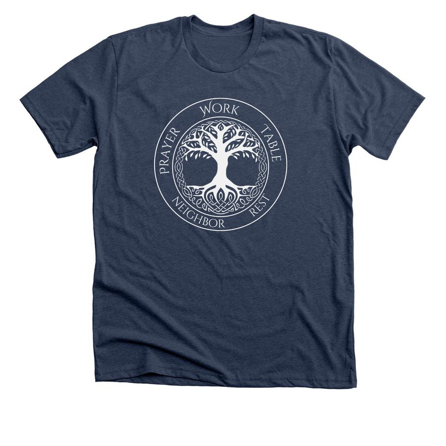 Rule of Life, a Heather Navy Premium Unisex Tee