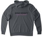 I Built Strong Bones, a Terrain Grey Allmade Organic French Terry Pullover Hoodie (back-view)