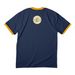 Organize The Block Ringer Tee, a Navy/ Gold Cotton Ringer Tee (back-view)