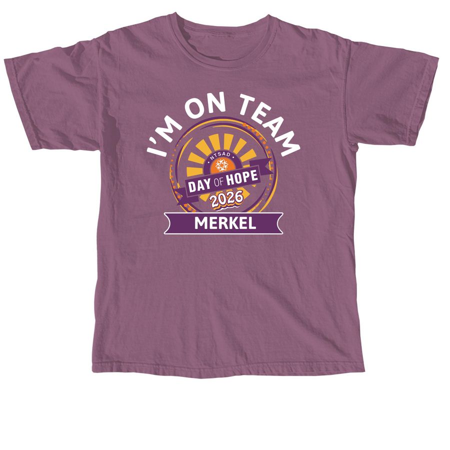 TEAM MERKEL!, a Berry Comfort Colors Unisex Tee