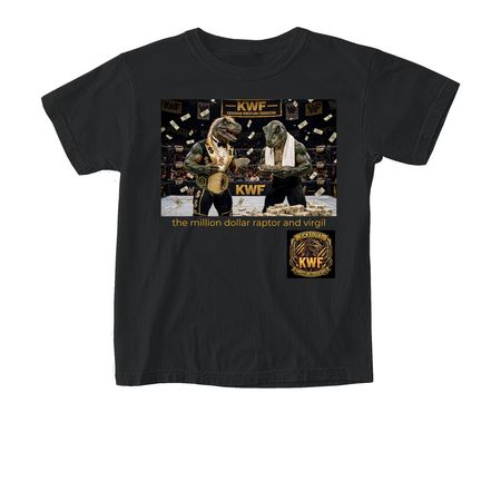 million dollar raptor and virgil&nbsp;, a Black Comfort Colors Youth Tee