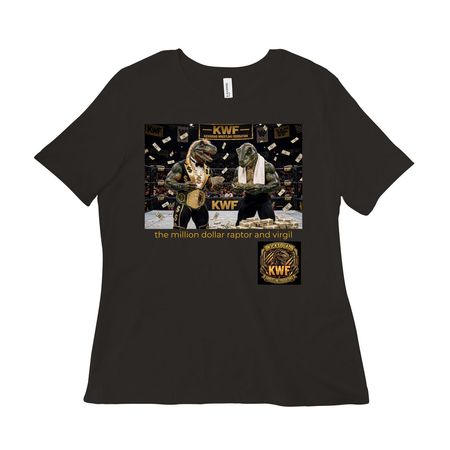 million dollar raptor and virgil&nbsp;, a Black Women?s Relaxed Cotton Tee