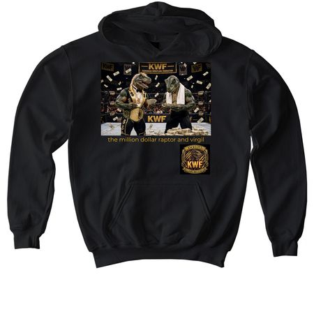 million dollar raptor and virgil&nbsp;, a Black Softstyle Youth Pullover Hoodie