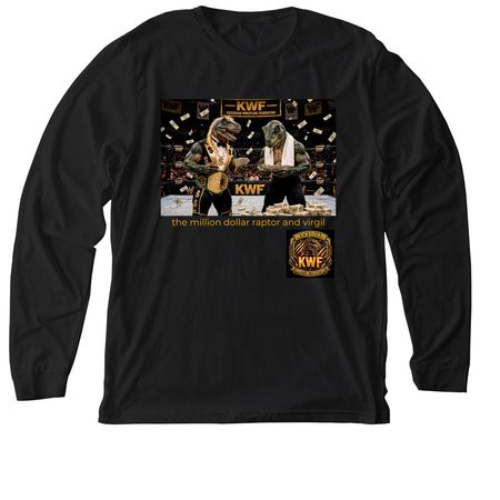million dollar raptor and virgil&nbsp;, a Solid Black Blend Premium Long Sleeve Tee