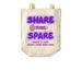 "Share Your Spare" Canvas Tote Bag, a Natural Over-the-Shoulder Shopping Tote Bag