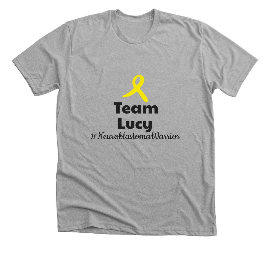 Support Lucy's Cancer Battle, a Athletic Heather Premium Unisex Tee