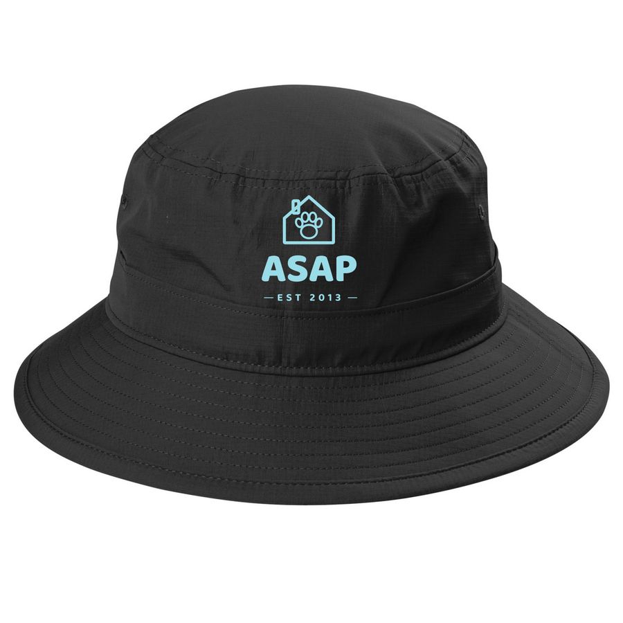Bucket Hat, a Black Printed UV Bucket Hat
