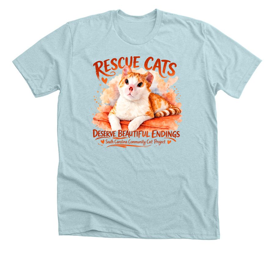 Stanley watercolor tee, a Heather Ice Blue Premium Unisex Tee