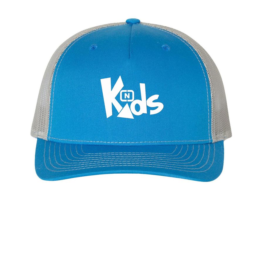 NCC Kids II, a Cobalt Blue/ Grey Printed Five-Panel Trucker Cap