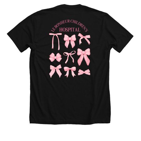 Le Bonheur Children's Hospital, a Solid Black Blend Premium Unisex Tee (back-view)