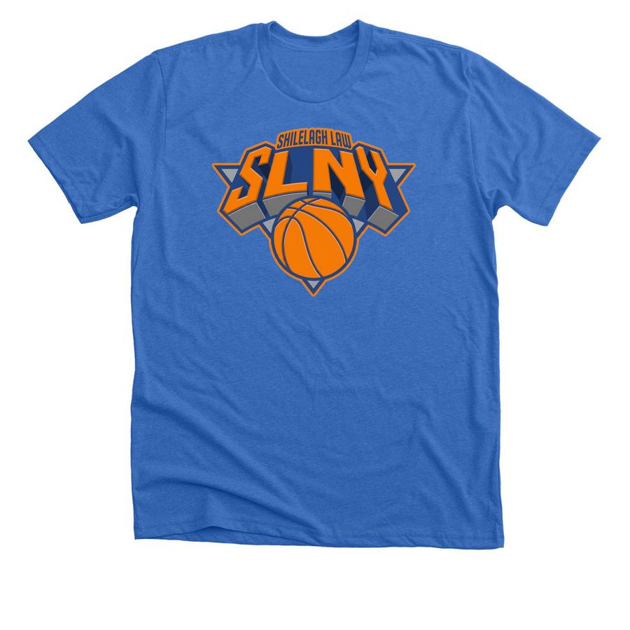 SLNY "HOOPS" TEE, a Heather True Royal Premium Unisex Tee