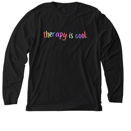 Therapy is cool&nbsp;, a Solid Black Blend Premium Long Sleeve Tee