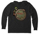 DaaSquatch Round & Proud!, a Space Black Allmade Eco Triblend Hoodie Tee (back-view)
