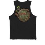 DaaSquatch Round & Proud!, a Black Premium Cotton Tank (back-view)