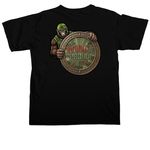 DaaSquatch Round & Proud!, a Black Comfort Colors Unisex Tee (back-view)
