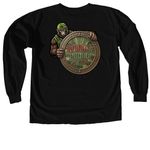 DaaSquatch Round & Proud!, a Black Comfort Colors Long Sleeve Tee (back-view)