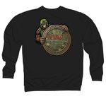 DaaSquatch Round & Proud!, a Black Midweight Crewneck Sweatshirt (back-view)