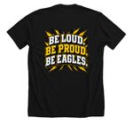 Apex Eagles Classic Tee, a Solid Black Blend Premium Unisex Tee (back-view)