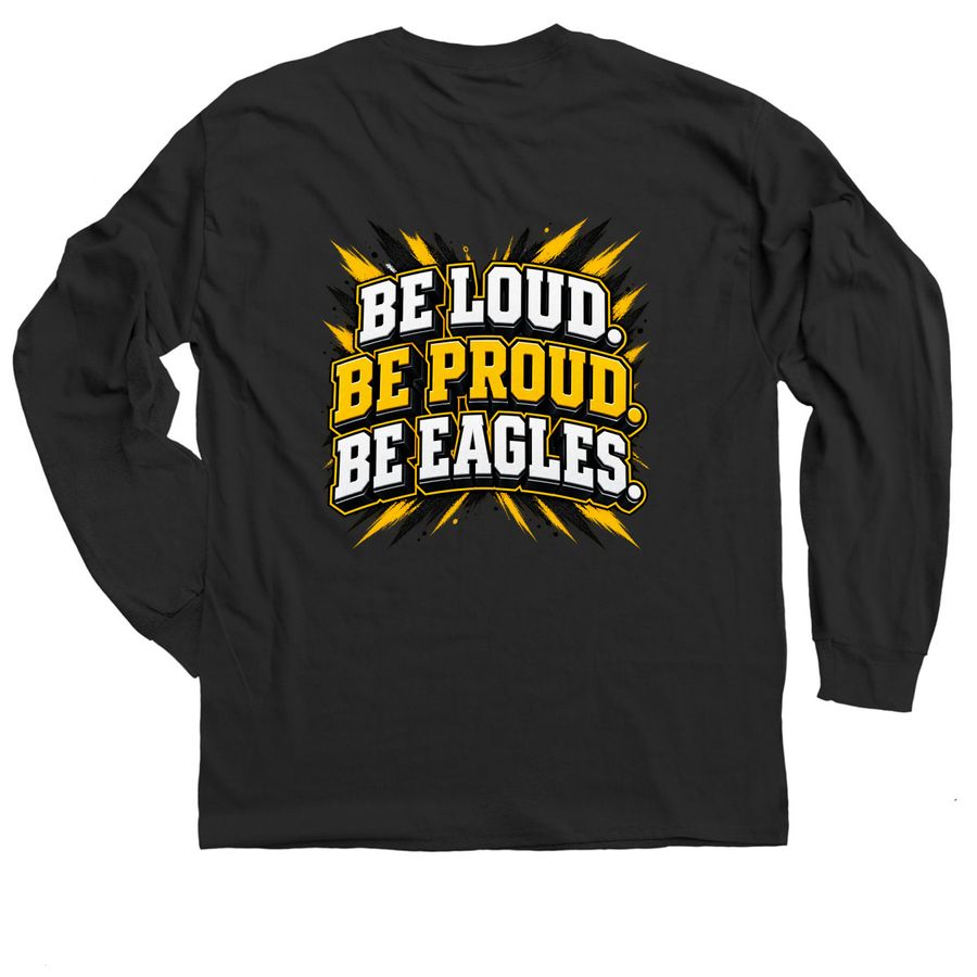 Apex Eagles Classic Tee, a Black Classic Long Sleeve Tee (back-view)