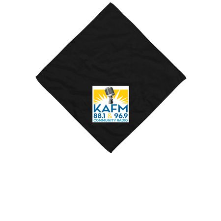KAFM Bandana, a Black Cotton Bandana