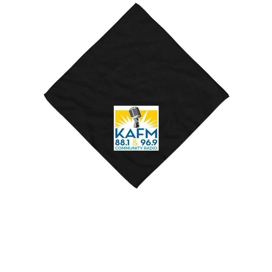 KAFM Bandana, a Black Cotton Bandana