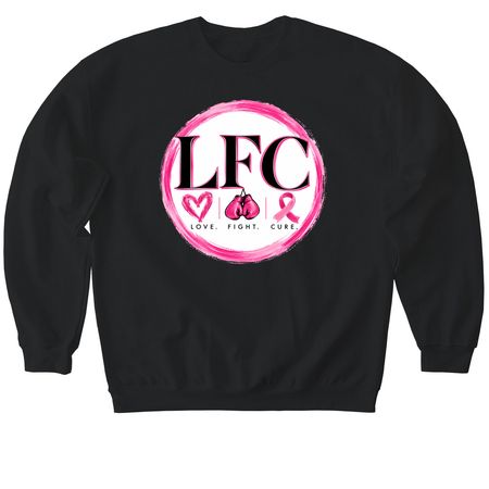 Team LFC, a Black Softstyle Crewneck Sweatshirt