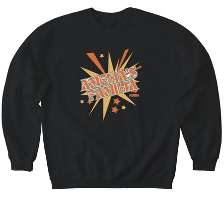 Amelia's FAmilia Race Shirt, a Black Softstyle Crewneck Sweatshirt