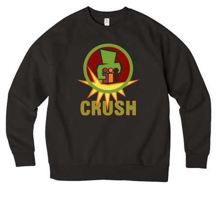 CRUSH&nbsp;, a Deep Black Allmade Organic CVC Crewneck Sweatshirt