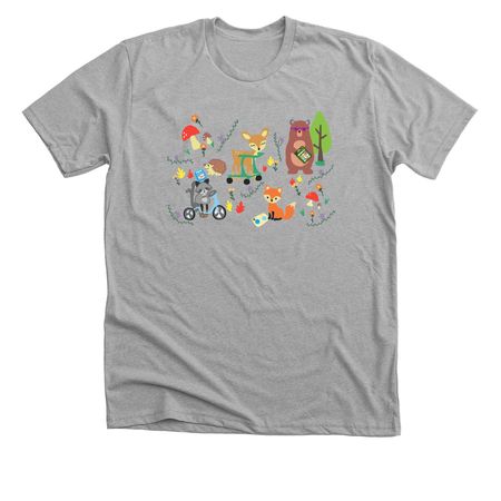 Forest Friends, a Athletic Heather Premium Unisex Tee