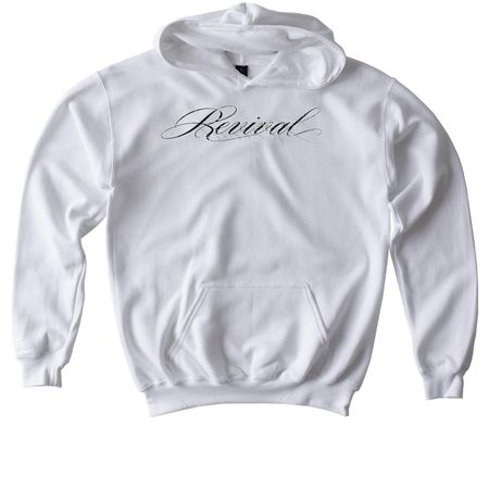Revival, a White Softstyle Youth Pullover Hoodie