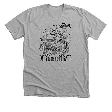 Dog is My Co-Pirate, a Athletic Heather Premium Unisex Tee